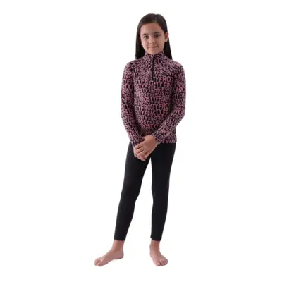 Dívčí termoprádlo 4F JUNIOR FLEECE UNDERWEAR-JWAW24UFLEF051-64A-SALMON CORAL ALLOVER