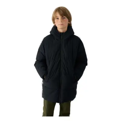 Chlapecká bunda 4F JUNIOR DOWN JACKET-JWAW24TDJAM464-20S-DEEP BLACK