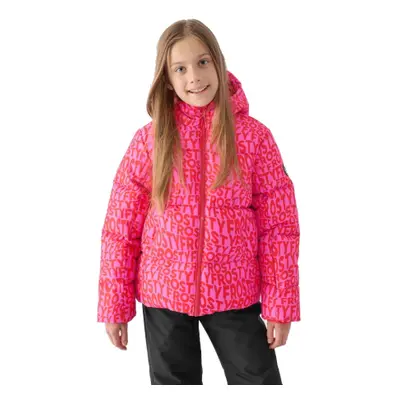 Dívčí lyžařská bunda 4F JUNIOR TECHNICAL JACKET-JWAW24TTJAF544-90A-MULTICOLOUR ALLOVER