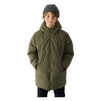 Chlapecká bunda 4F JUNIOR DOWN JACKET-JWAW24TDJAM464-43S-KHAKI