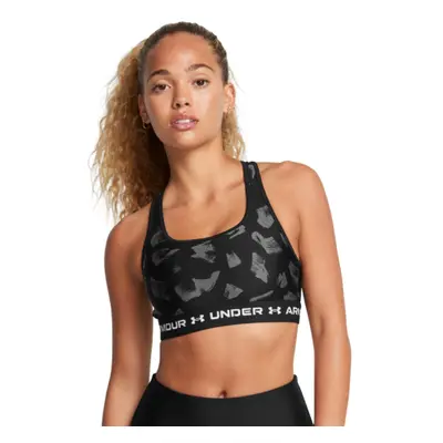 Dámská tréninková sportovní podprsenka UNDER ARMOUR Crossback Mid Print-BLK