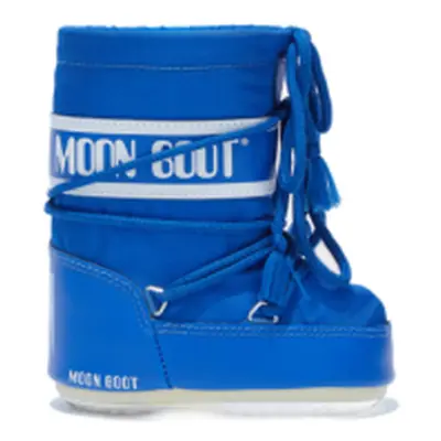 Juniorské vysoké zimní boty MOON BOOT MB ICON MINI NYLON JR-F002 ELECTRIC BLUE