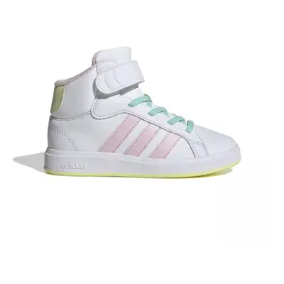 Dívčí rekreační obuv ADIDAS Grand Court Mid cloud white clear pink ice yellow