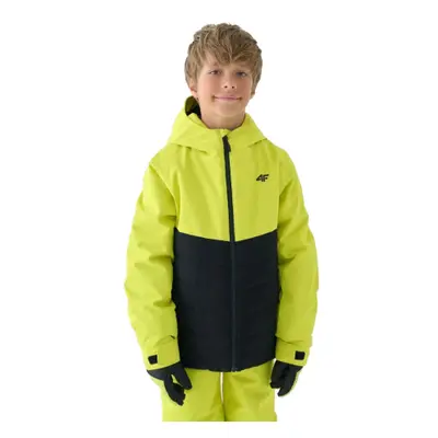 Chlapecká lyžařská bunda 4F JUNIOR TECHNICAL JACKET-JWAW24TTJAM535-45S-CANARY GREEN