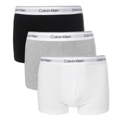 Pánské boxerky CALVIN KLEIN 3 PACK-TRUNK-BLACK, GREY HEATHER, WHITE