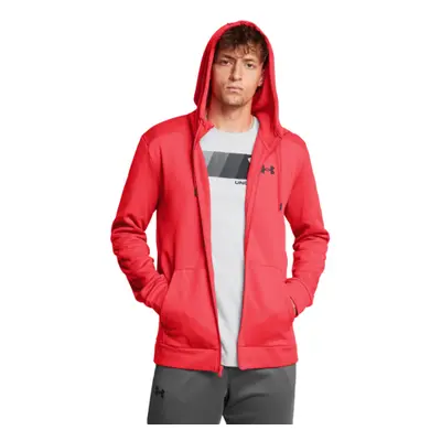 Pánská zateplená tréninková mikina se zipem UNDER ARMOUR UA Armour Fleece FZ Hoodie-RED