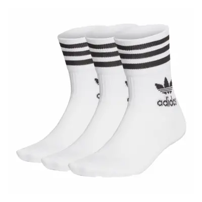 Ponožky ADIDAS ORIGINALS MID CUT CRW SCK-WHITE BLACK 3 PCK