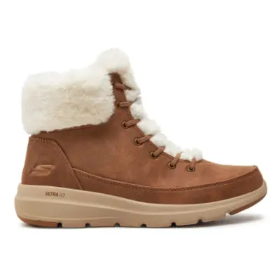 Dámské kotníkové zimní boty SKECHERS Glacial Ultra chestnut