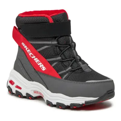 Chlapecké kotníkové zimní boty SKECHERS D Lites Mid black red