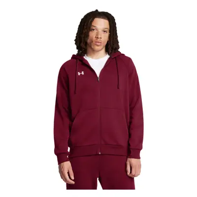 Pánska zateplená mikina so zipsom UNDER ARMOUR UA Rival Fleece FZ Hoodie-RED