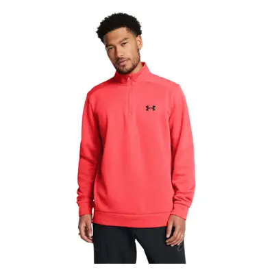 Pánska zateplená tréningová mikina s 1 2 zipsom UNDER ARMOUR UA Armour Fleece 1 4 Zip-RED