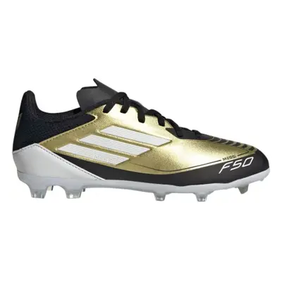 Chlapecké fotbalové kopačky outdoorové ADIDAS F50 League Messi Jr FG gold met cloud white core b