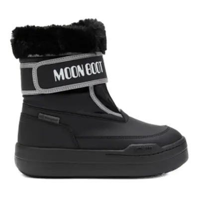 Juniorské vysoké zimní boty MOON BOOT MB JR PARK STRAP-N001 BLACK