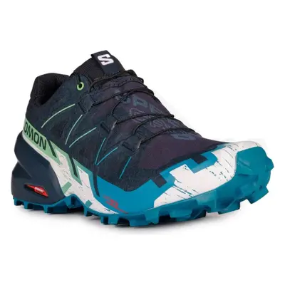 Pánská běžecká trailová obuv SALOMON Speedcross 6 carbon tahitian tide white