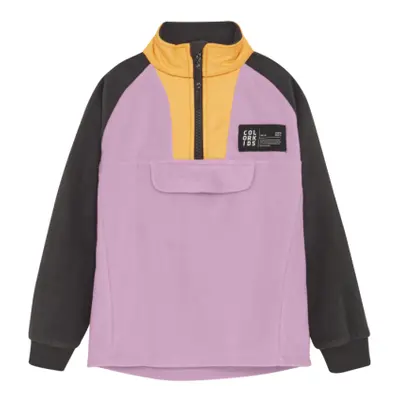 Dívčí lyžařská flísová mikina COLOR KIDS Fleece Jacket - Anorak-741811.5214-Lilac chiffon