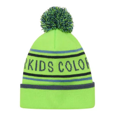 Dětská zimní čepice COLOR KIDS Hat - Logo CK-2144-Green Gecko