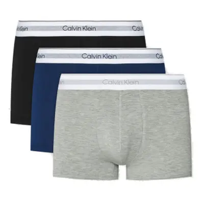 Pánské boxerky CALVIN KLEIN 3 PACK-TRUNK-BLACK, NEW NAVY, GREY HEATHER