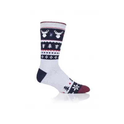 Pánské ponožky HEAT HOLDERS MENS 1 PR LITE CHRISTMAS SOCKS 4-8 STAG-FESTIVE STAG