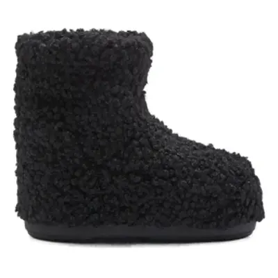 Kotníkové zimní boty MOON BOOT Icon Low Nolace Faux Curly black