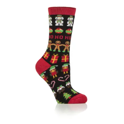 Dámské ponožky HEAT HOLDERS 1 PACK-WOMEN LITE GINGERBREAD-CHRISTMAS SOCKS