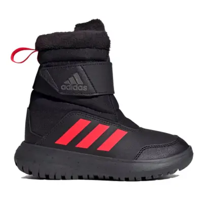 Chlapecké vysoké zimní boty ADIDAS Winterplay core black solar red iron metalic