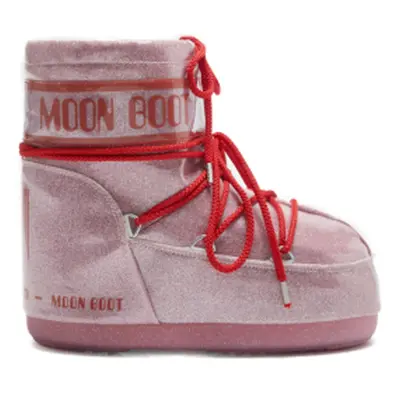 Dívčí kotníkové zimní boty MOON BOOT ICON LOW GLITTER, 003 pink