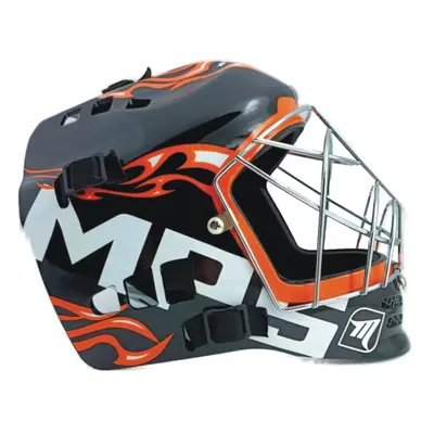 Florbalová maska MPS PRO FLAME - Black Orange Chrome