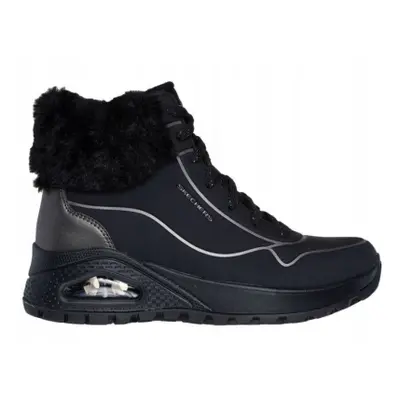 Dámské kotníkové zimní boty SKECHERS Uno Rugged Zip Up black black