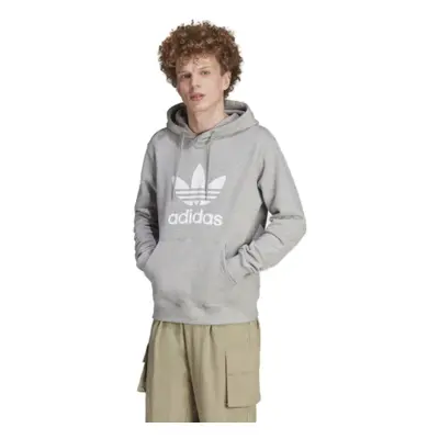 Pánská mikina s kapucí ADIDAS ORIGINALS TREFOIL HOODY-IM4490-medium grey heather