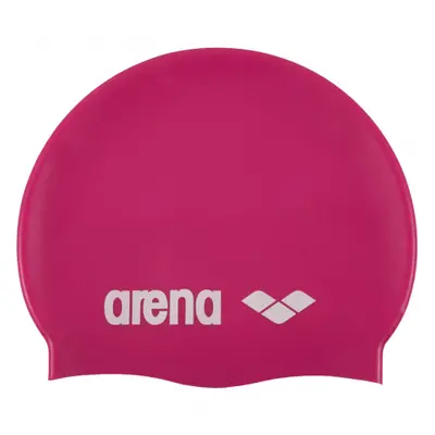 Plavecká čepice ARENA Clasic Silicone Cap - fuchsiová-bílá