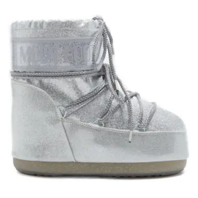 Dámské kotníkové zimní boty MOON BOOT Icon Low Glitter silver