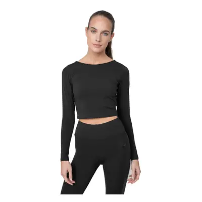 Dámské tréninkové triko s dlouhým rukávem 4F WOMENS LONGSLEEVE TSDL019-20S-DEEP BLACK