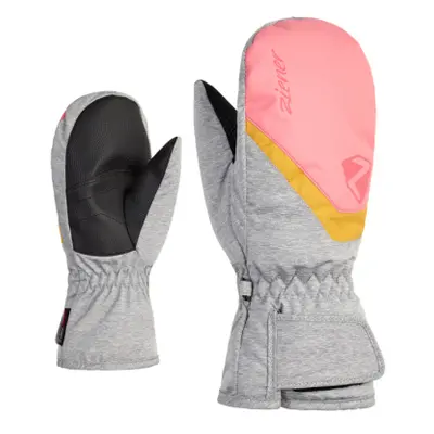 Lyžařské rukavice palčáky ZIENER LORIANO AS(R) MITTEN glove junior, pink vanilla