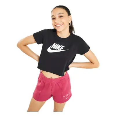 Dívčí tričko s krátkým rukávem NIKE G NSW TEE CROP FUTURA-DA6925-012-black