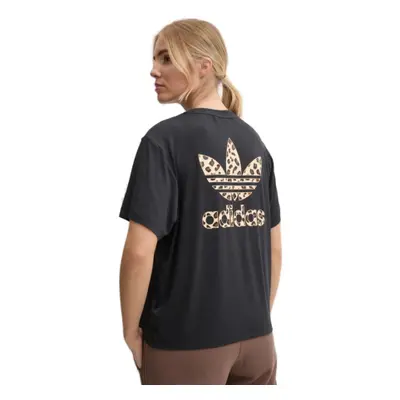 Dámské triko s krátkým rukávem ADIDAS ORIGINALS TREFOIL TEE LEO-Black