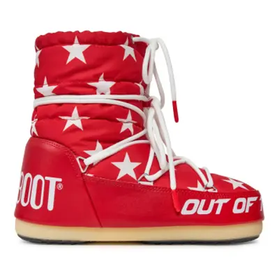 Dámské nízké zimní boty MOON BOOT LIGHT LOW STARS, 002 red-white