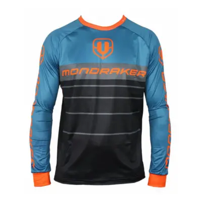 Cyklistický dres s dlouhým rukávem MONDRAKER Enduro -Trail - Jerseylong - black petroleum orange