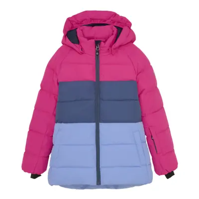 Dívčí lyžařská bunda COLOR KIDS Ski Jacket - Colorblock -Quilt-741722.5381-Pink Glo