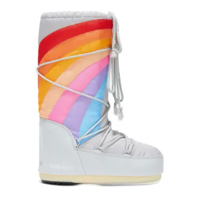 Dámské vysoké zimní boty MOON BOOT Icon Rainbow glacier blue red