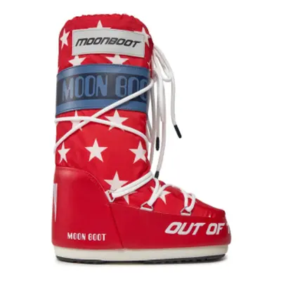 Vysoké zimní boty MOON BOOT ICON RETROBIKER, 003 white stars