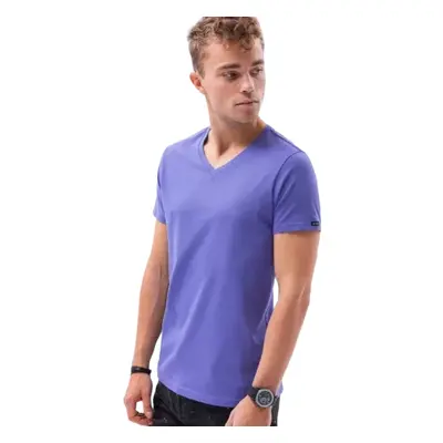 Pánske tričko s krátkym rukávom s v-výstrihom OMBRE T-shirt SS-S1369-V12-VIOLET