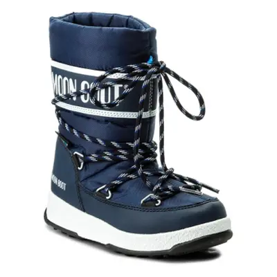 Dětské vysoké zimní boty MOON BOOT JR BOY SPORT WP, 002 blue navy white