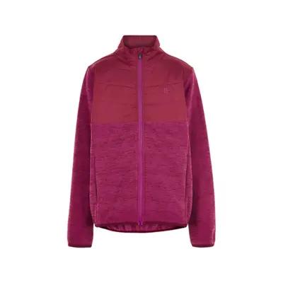 Dívčí flísová mikina se zipem COLOR KIDS Fleece jacket w Solid Effect -Beet Red