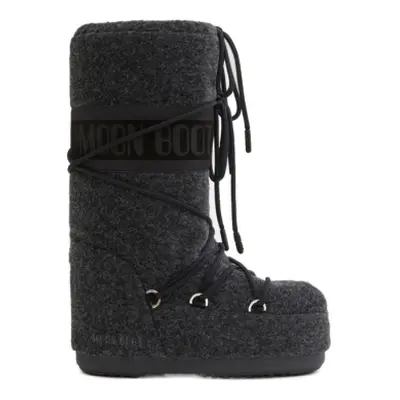 Vysoké zimní boty MOON BOOT RESORT COL. MB ICON FELT-N003 BLACK MELANGE