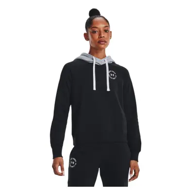 Dámská tréninková mikina s kapucí UNDER ARMOUR Rival Fleece CB Hoodie-BLK-1373031-001