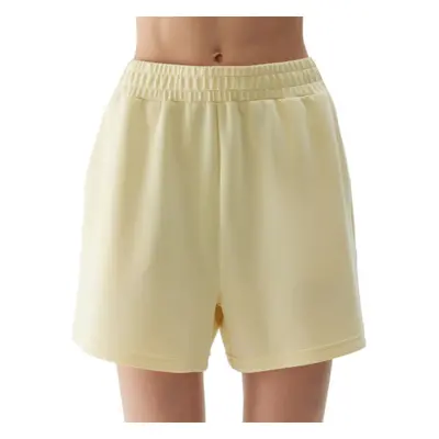 Dámské teplákové kraťasy 4F SHORTS CAS-4FWSS24TSHOF324-73S-LIGHT LEMON