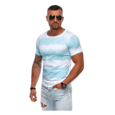 Pánské tričko s krátkým rukávem s V-výstřihem OMBRE T-shirt S1973 light blue