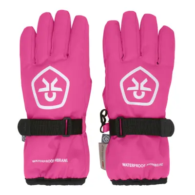 Dívčí lyžařské rukavice COLOR KIDS Gloves - Waterproof-741933.5381-Pink Glo