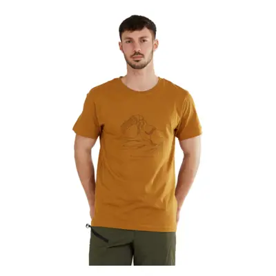 Pánské turistické triko s krátkým rukávem FUNDANGO Legend T-shirt-240-mustard