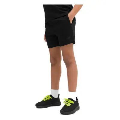 Chlapecké teplákové kraťasy 4F JUNIOR SHORTS CAS M048-20S-DEEP BLACK